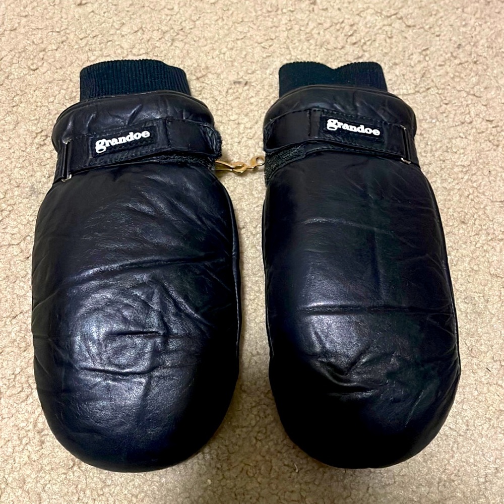 Grandoe Leather Down Ski mittens